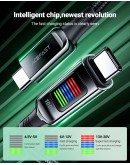 Acefast Кабел USB-C to USB-C Cable 100W 1.2m with LED display - C7-03 - Black