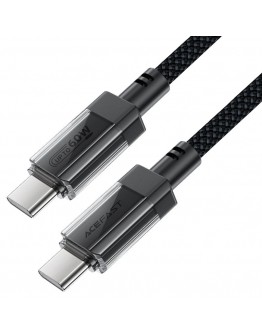 Acefast Кабел USB-C to USB-C Cable 60W Stainless steel in transparent shell 1.2m - C12-03 - Black