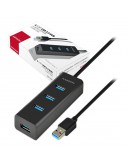 AXAGON HUE-S2BL 4x USB3.0 Charging Hub 1.2m