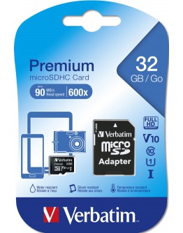 Verbatim Premium micro SDHC 32GB Class 10 (Incl. A