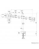 Neomounts Flat Screen Desk mount (10-27) desk clam