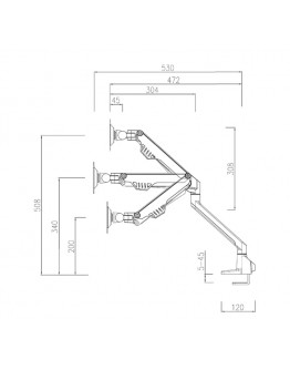 Neomounts Flat Screen Desk Mount (clamp/grommet)