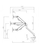 Neomounts Flat Screen Desk Mount (clamp/grommet)