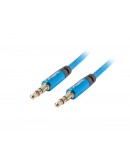 Lanberg mini jack 3.5mm M/M 3 pin cable 1m, blue p