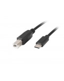 Lanberg USB-C (M) -> USB-B (M) 2.0 ferrite cable 1