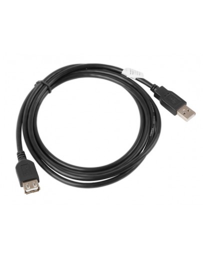 Lanberg extension cable USB 2.0 AM-AF, 1.8m, black