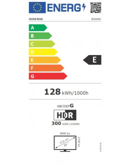 Hisense 85 A6N, 4K Ultra HD 3840x2160, DLED, DFA, 