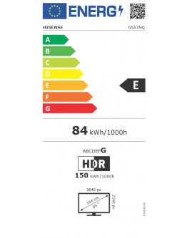 Hisense 65 A7NQ, 4K Ultra HD 3840x2160, QLED, FALD