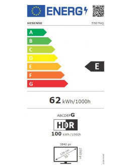 Hisense 55 E7NQ, 4K Ultra HD 3840x2160, QLED, Quan