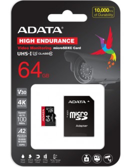 ADATA 64GB MicroSDXC UHS-I U3 V30S High (with adap