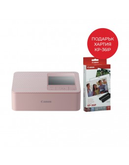 Canon SELPHY CP1500, pink + Color Ink/Paper set KP