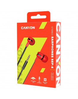 CANYON headphones SEP-4 Mic Flat 1.2m