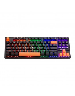 Marvo механична геймърска клавиатура Gaming Mechanical keyboard 87 keys, Orange caps TKL - KG901C