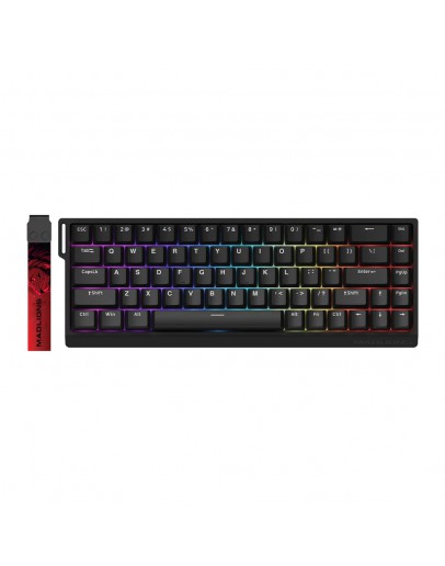 Madlions професионална геймърска механична клавиатура Professional Gaming Mechanical Keyboard MAD 68 HE RGB - 1K, Magnetic Amber Pro Switches - Black