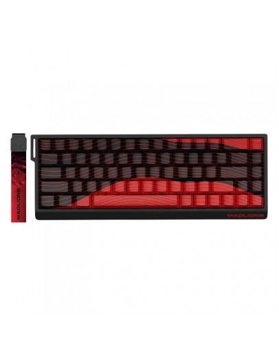 Madlions професионална геймърска механична клавиатура Professional Gaming Mechanical Keyboard MAD 68 R - 8K, Kunlun Magnetic Switches - Black/Red