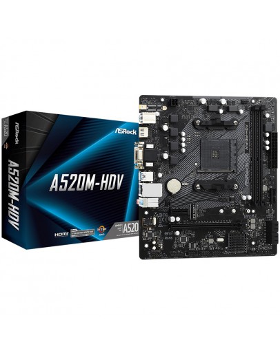 ASROCK Main Board Desktop A520M-HDV (AM4, 2xDDR4,