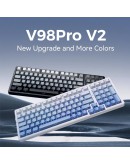 VGN безжична геймърска механична клавиатура Wireless Gaming Mechanical Keyboard - V98 PRO V2 Limited Black Glow - Kailh Arctic Switches, BT5.0, 2.4G, RGB