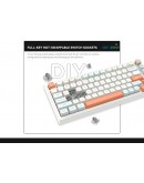 VGN безжична геймърска механична клавиатура Wireless Gaming Mechanical Keyboard - N75 PRO Jelly Orange - Azure Switches, RGB