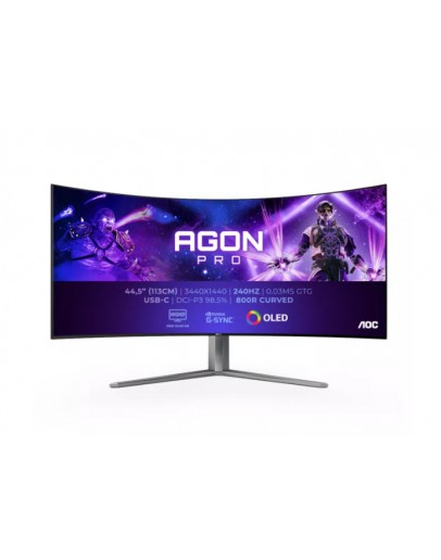 Монитор AOC AG456UCZD, 44.5 Curved 800R OLED, 3440x1440@24