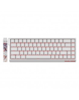 Madlions професионална геймърска механична клавиатура Professional Gaming Mechanical Keyboard MAD 68 R White- 8K, Kunlun Magnetic Switches [Linear]