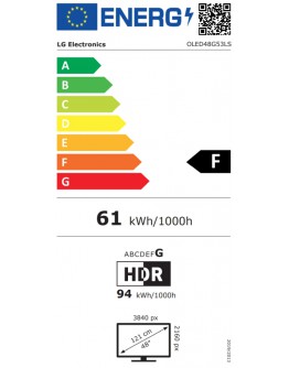 LG OLED48G53LS, 48 UHD OLED evo, 4K (3840 x 2160),