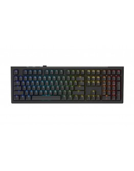 Ducky професионална геймърска механична клавиатура Professional Gaming Mechanical Keyboard One X Wireless Black - Ducky AI Switches [Linear], Bluetooth, 2.4