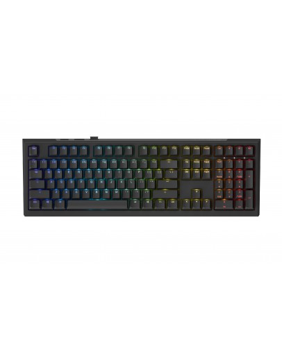 Ducky професионална геймърска механична клавиатура Professional Gaming Mechanical Keyboard One X Wireless Black - Ducky AI Switches [Linear], Bluetooth, 2.4