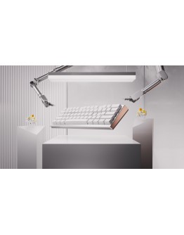 Ducky професионална геймърска механична клавиатура Professional Gaming Mechanical Keyboard One X Wireless Black - Ducky AI Switches [Linear], Bluetooth, 2.4