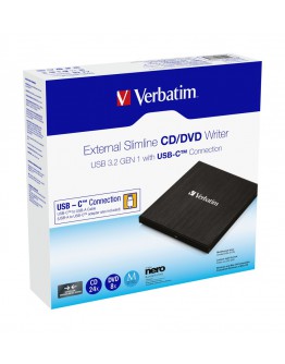 Verbatim External Slimline CD/DVD Writer USB 3.2 G