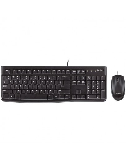 LOGITECH MK120 Corded Combo - BLACK - USB - US
