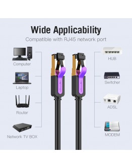 Vention Кабел LAN SSTP Cat.7 Patch Cable - 3M Black 10Gbps - ICDBI