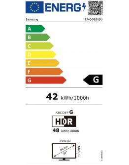 Монитор Samsung LS34DG850, 34 CURVED Odyssey G8 OLED, 1800