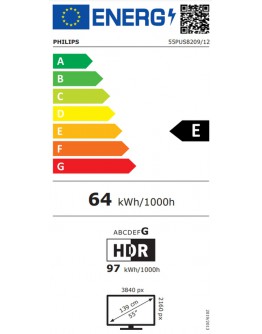 Philips 55PUS8209/12, 55 4K Ultra HD QLED, 3840x21