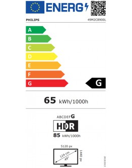 Монитор Philips 49M2C8900L, 48.9 QD-OLED Curved 1800R, 512