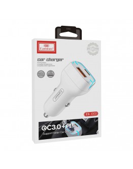 Зарядно устройство за кола Earldom ES-CC2, 1xUSB QC3.0, 1xType-C PD, Различни цветове - 40246