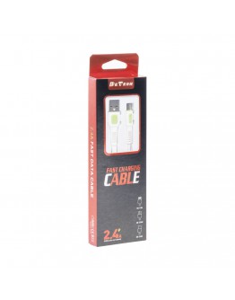 Кабел за данни DeTech DE-C36i, Lightning, 1.0m, Бял - 40192