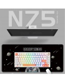 VGN професионална геймърска механична клавиатура Professional Gaming Mechanical Keyboard N75 RGB Caribbean Blue - Power Silver Switches [Linear]