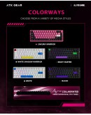 ATK професионална геймърска механична клавиатура Professional Gaming Mechanical Keyboard RS6 Ultra - 8K, TTC RGB Magneto Switches [Linear] - White Shadow