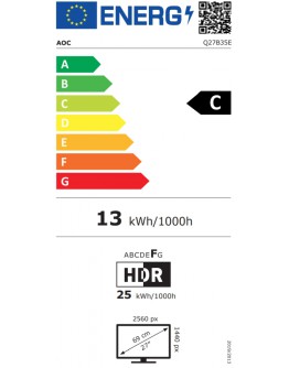 Монитор AOC Q27B35E, 27 IPS WLED, 2560x1440@75Hz, 4ms GtG,