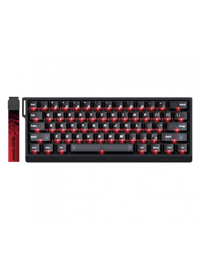 Madlions професионална геймърска механична клавиатура Professional Gaming Mechanical Keyboard MAD 60 HE Flagship V2 - 8K, Magnetic Amber Pro Switches - Black