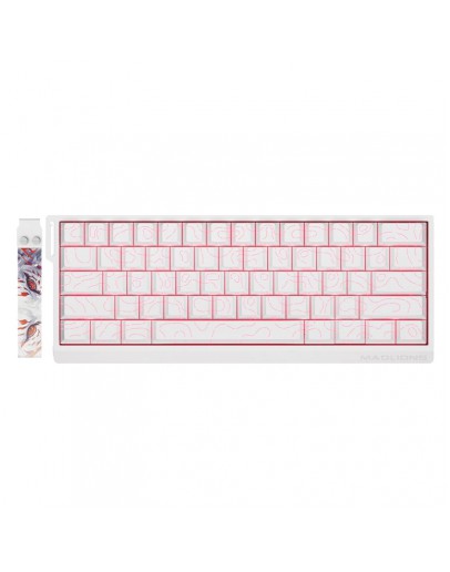 Madlions професионална геймърска механична клавиатура Professional Gaming Mechanical Keyboard MAD 60 HE Flagship V2 - 8K, Magnetic Amber Pro Switches - White