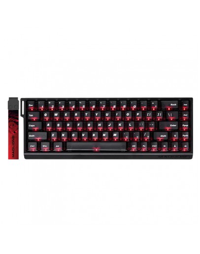 Madlions професионална геймърска механична клавиатура Professional Gaming Mechanical Keyboard MAD 68 HE Flagship V2 - 8K, Magnetic Amber Pro Switches - Black