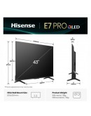 Hisense 43 E7Q Pro, 4K Ultra HD 3840x2160, QLED, Q