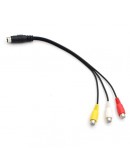 Кабел S-Video 7-Pin - 3RCA female, DeTech - 18249