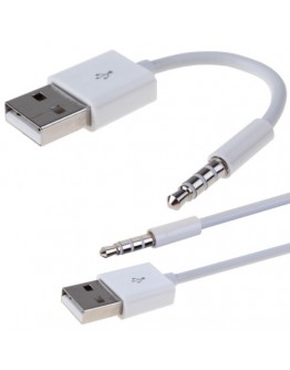 Кабел USB - 3.5mm Аудио, DeTech, 10см  - 18238