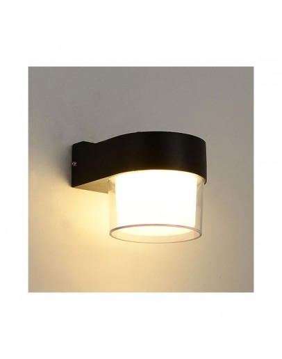 Фасадна лампа аплик DeTech , 1*5W, 4000K, IP44, Черен - 77035