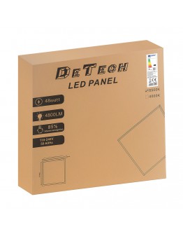 LED панел за вграждане DeTech, 2 бр., 48W, 6500K, Квадрат, Бял - 77019