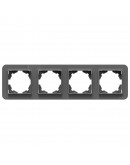 Четворна рамка DeTech DE-9223-84, Хоризонтална, За вграждане, 293x80, Сив - 75071