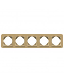 Петорна рамка DeTech DE-9223-85,Хоризонтална, За вграждане, 364x80, Златист - 75057