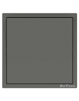 Единичен електрически ключ DeTech DE-9227-01, С рамка, схема 1, 10A, 250V, IP20, Сив - 75134